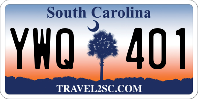 SC license plate YWQ401