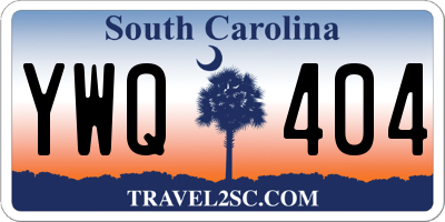 SC license plate YWQ404