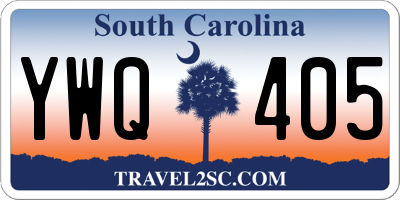 SC license plate YWQ405