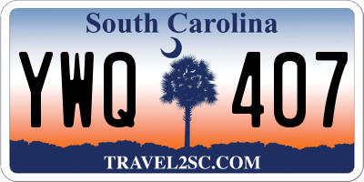SC license plate YWQ407