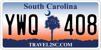 SC license plate YWQ408