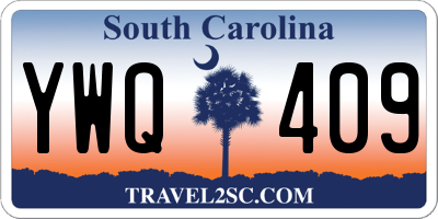 SC license plate YWQ409