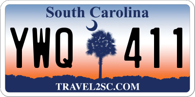 SC license plate YWQ411
