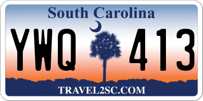 SC license plate YWQ413