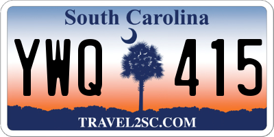 SC license plate YWQ415