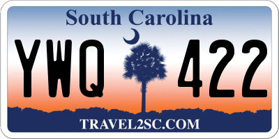 SC license plate YWQ422