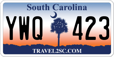 SC license plate YWQ423