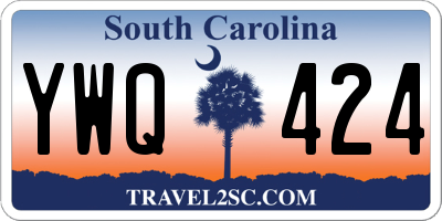 SC license plate YWQ424