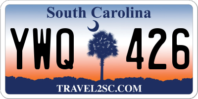 SC license plate YWQ426