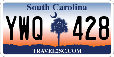 SC license plate YWQ428