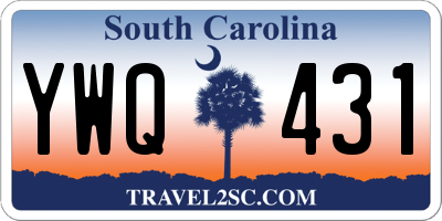 SC license plate YWQ431