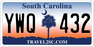 SC license plate YWQ432