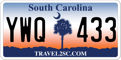 SC license plate YWQ433