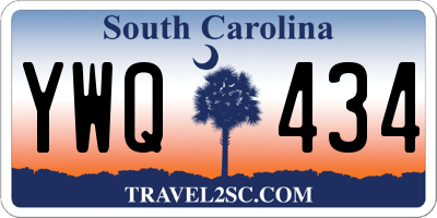 SC license plate YWQ434
