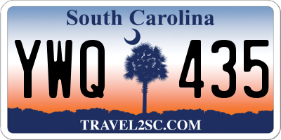 SC license plate YWQ435