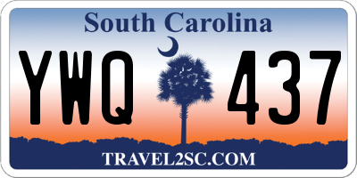 SC license plate YWQ437