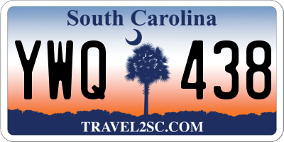 SC license plate YWQ438
