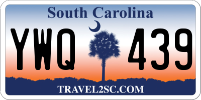 SC license plate YWQ439