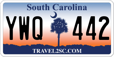 SC license plate YWQ442
