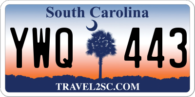SC license plate YWQ443