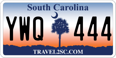 SC license plate YWQ444