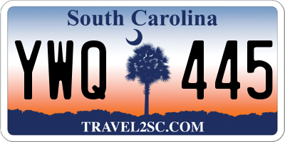SC license plate YWQ445