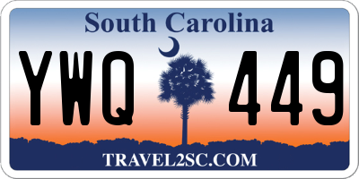 SC license plate YWQ449