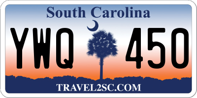 SC license plate YWQ450