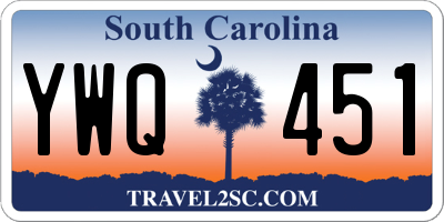 SC license plate YWQ451