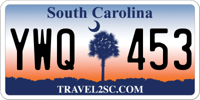 SC license plate YWQ453