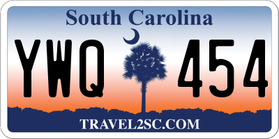 SC license plate YWQ454