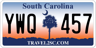 SC license plate YWQ457