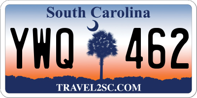 SC license plate YWQ462