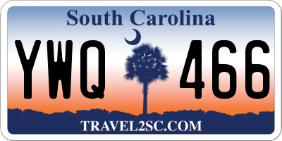 SC license plate YWQ466
