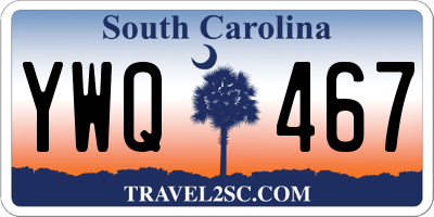 SC license plate YWQ467