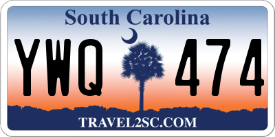 SC license plate YWQ474