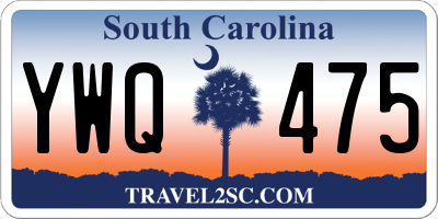 SC license plate YWQ475
