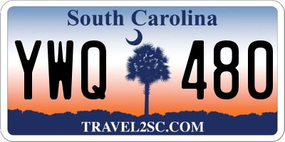 SC license plate YWQ480
