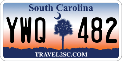 SC license plate YWQ482
