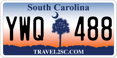 SC license plate YWQ488