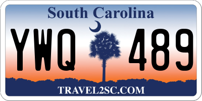 SC license plate YWQ489