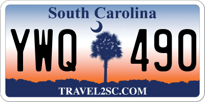 SC license plate YWQ490