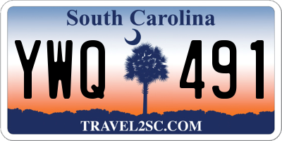 SC license plate YWQ491