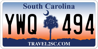 SC license plate YWQ494
