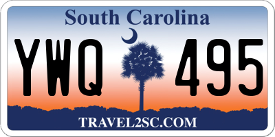SC license plate YWQ495