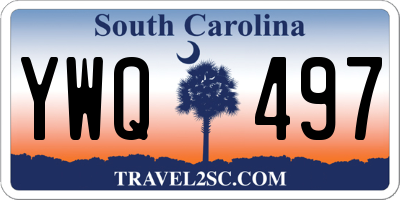 SC license plate YWQ497