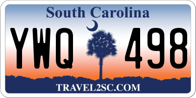 SC license plate YWQ498