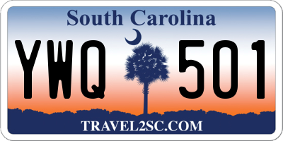 SC license plate YWQ501