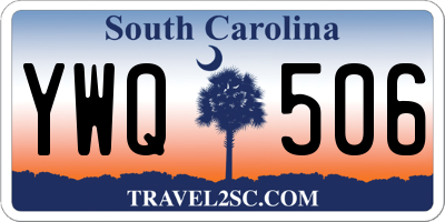 SC license plate YWQ506