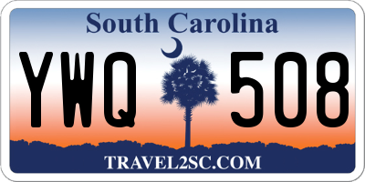 SC license plate YWQ508